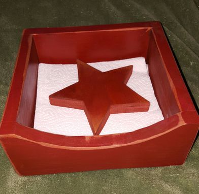 Custom Made Napkin Box W/ Star