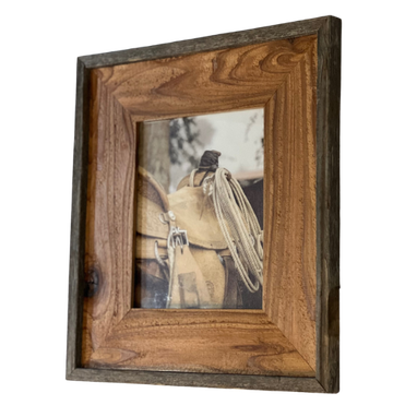 Custom Made Ranchers Series, Handcrafted 3.75" Wide, Barnwood Raised Edge & Western Cedar Photo Frame