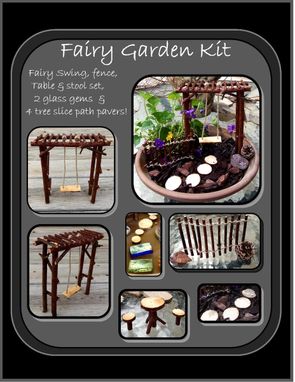 Custom Made Fairy Swing,Fairy Garden Swing,Fairy Furniture,Fairy Garden Kits
