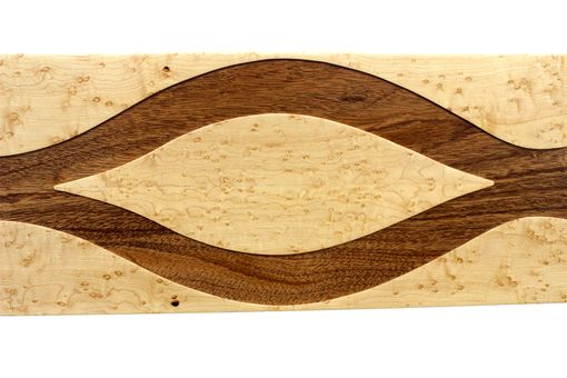 Custom Made Eye Floating Wall Panel |Solid Birdseye Maple And African Mahogany