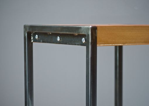 Custom Made Urban Industrial Vintage - Steel And Reclaimed Wood Backless Bar Stool/Counter Stool