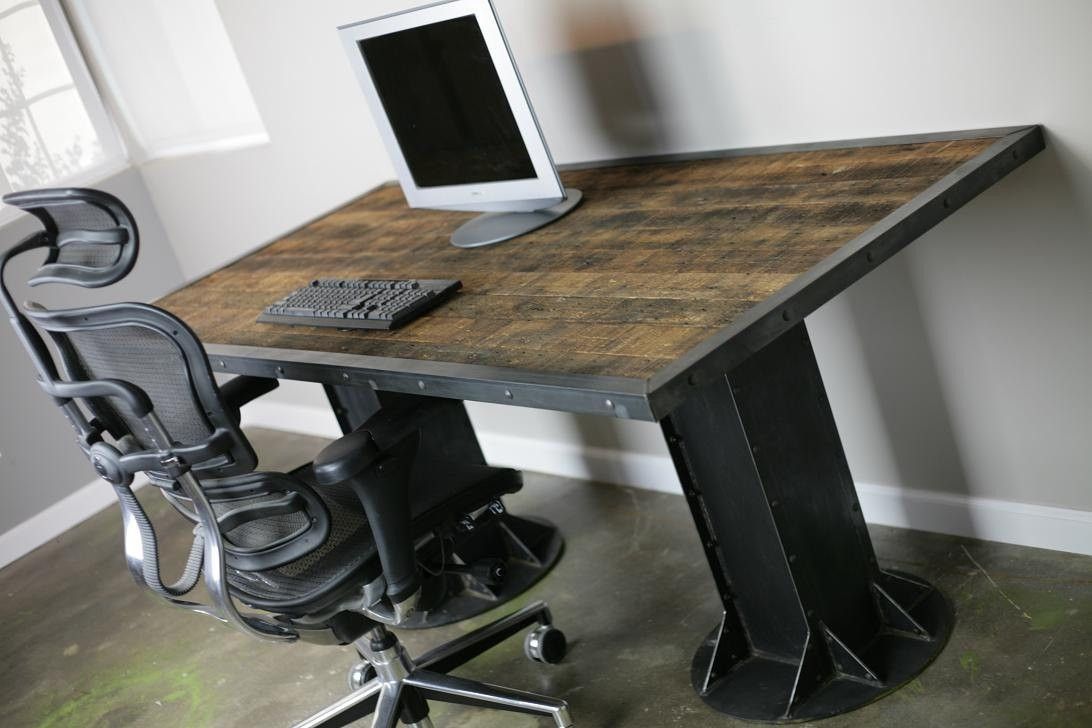 Buy Hand Made Modern/Industrial Desk. Vintage/Modern Custom Sizes &  Configurations Dining Table Executive, made to order from Combine 9