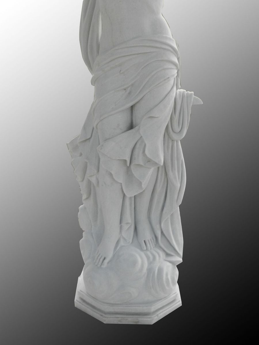 Hand Crafted Diaco Custom Lovely Lady Marble Statue On Base by HC