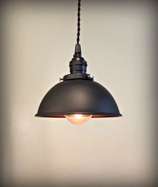 Custom Made Industrial Black Matte Edison Loft Light