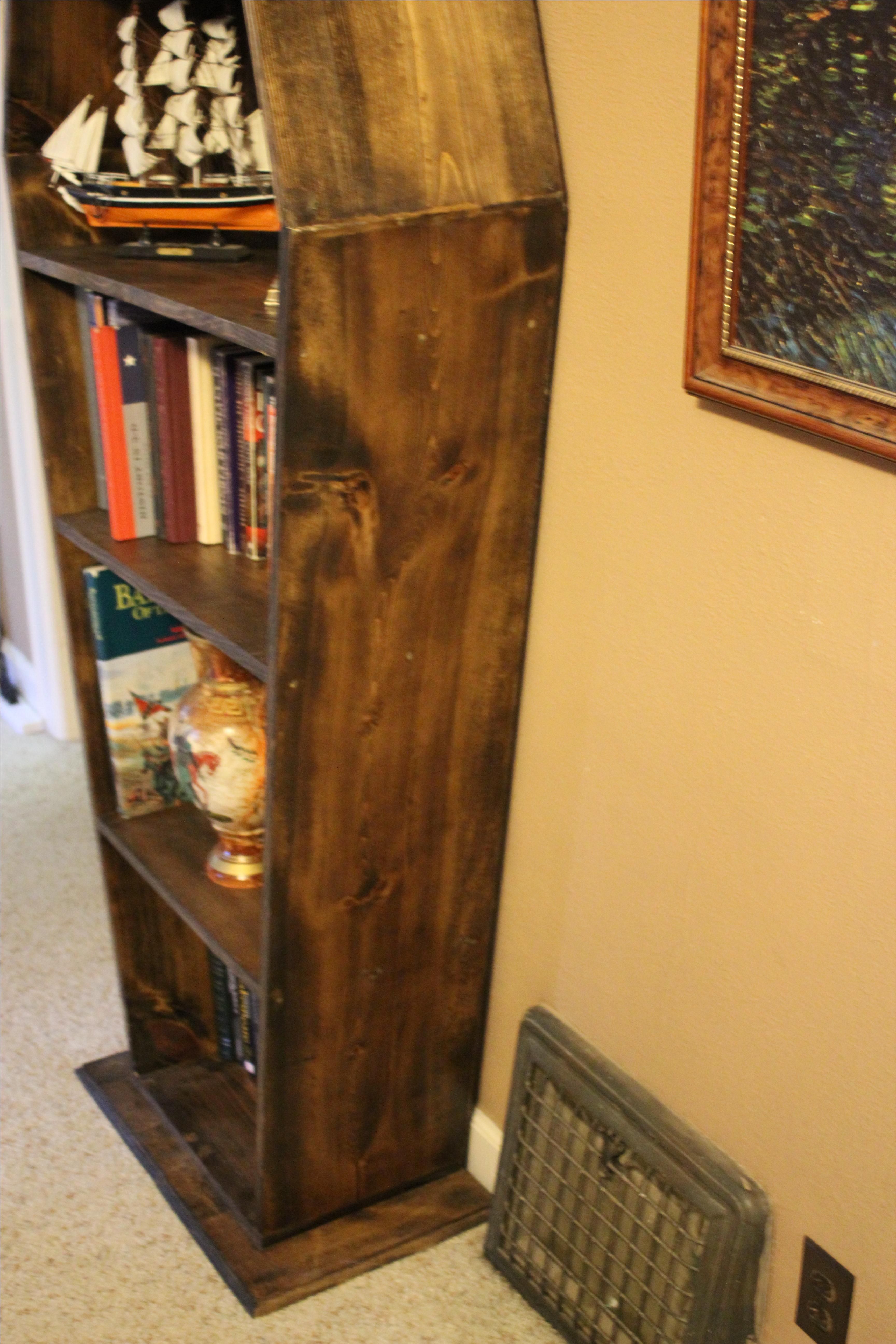 Buy Custom Made Coffin Bookcase, made to order from Wartooth Workbooth