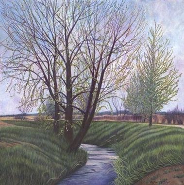 Custom Made Spring At Pella Crossing (Landscape) - Fine Art Print On Stretched Canvas (18