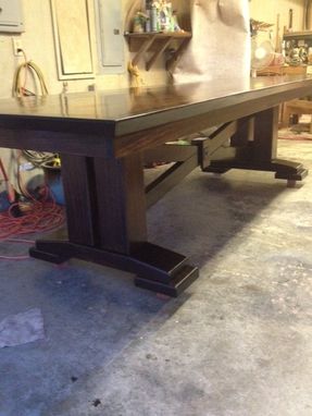 Custom Made Rustic Mahogany Farm Table