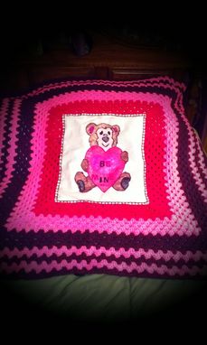 Custom Made Valentines Be Mine Bear Blanket