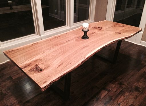 Custom Made Live Edge Dining Room Table | White Oak