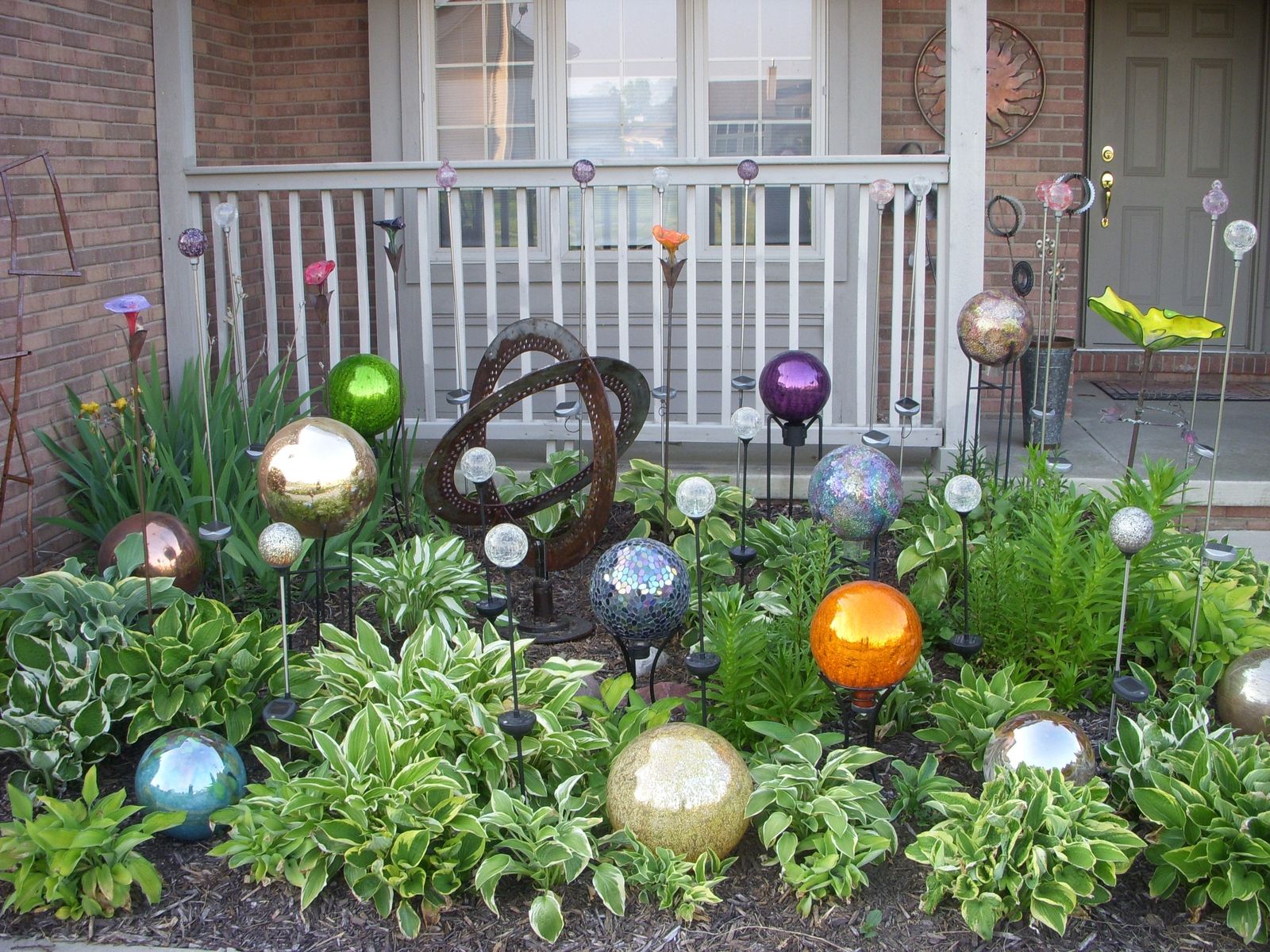 Hand Made Metal Garden Sphere Sculptures by DaceK13 Metal Art