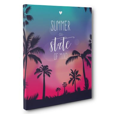 Custom Made Summer Is A State Of Mind Canvas Wall Art