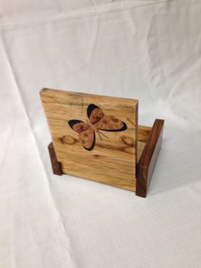 Custom Made Keepsake Box With Marquetry Butterfly Inlay