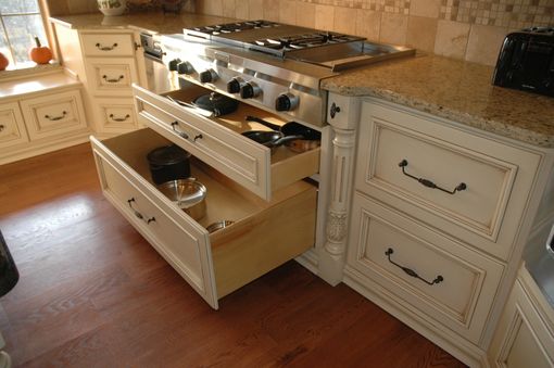 Custom Made Painted And Glazed French Country Kitchen