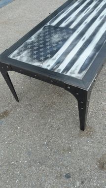 Custom Made The Patriot - Industrial Coffee Table #051 • By Industrial Evolution Furniture Co.