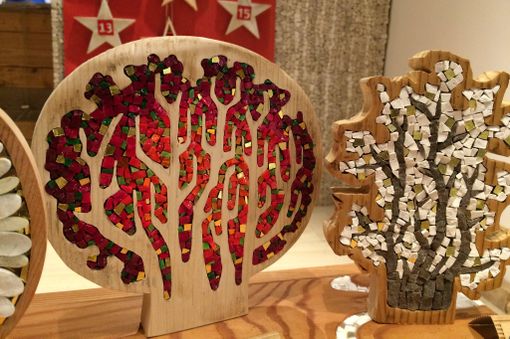 Custom Made Mosaic Wood Trees