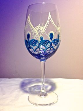 Custom Made Custom Made Flower Design Wine Glasses