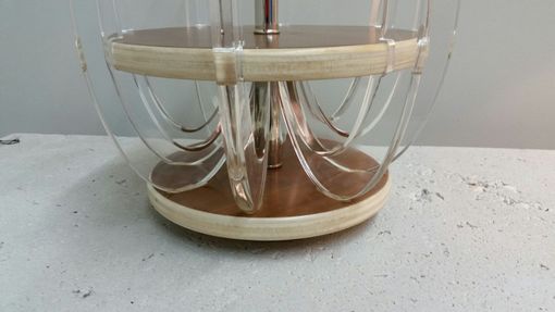 Custom Made Mad Men Inspired Lucite And Plywood Lamps