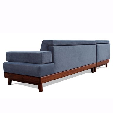 Custom Made Modern Platform Sofa With Chaise