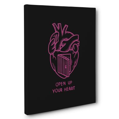 Custom Made Open Your Heart Canvas Wall Art