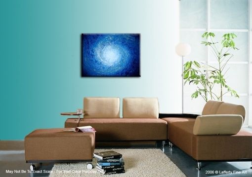 Custom Made Original Blue White Painting, Textured Abstract Storm Painting, Palette Knife Art On Sale