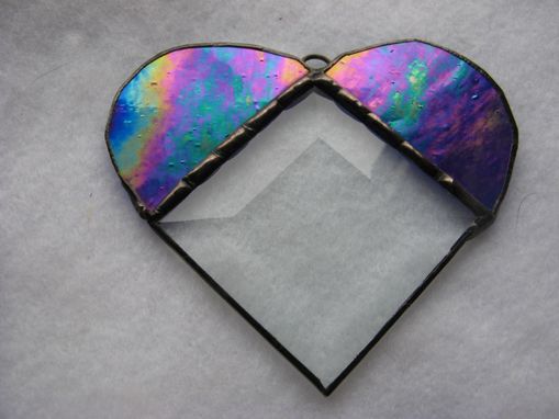 Custom Made Custom Heart Beveled Stained Glass Light Catcher