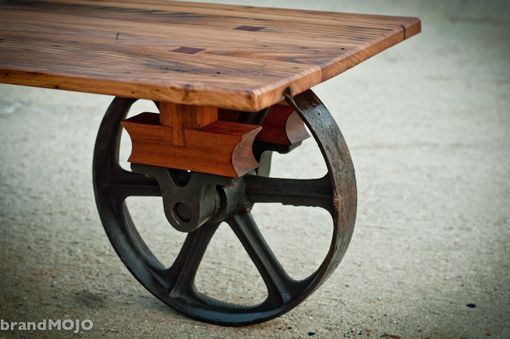 Custom Made Wheeled Waterfall Coffee Table