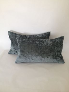 Custom Made Foggy Blue/Teal Velvet Pillow Cover