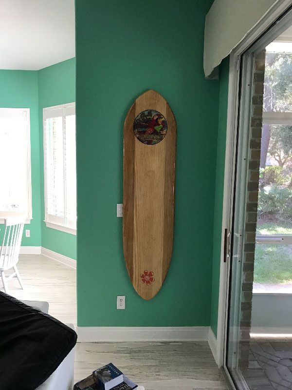 Handmade Custom Made Surfboard Wall Art by Blue Shed Mayhem