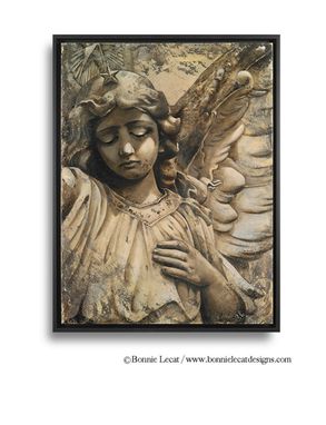 Custom Made "Sorrow" - Angel Fine Art Giclee Print On Gallery Wrapped Canvas