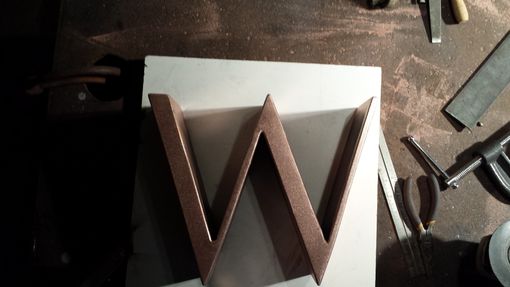 Custom Made Custom Copper Sign With Verdigris Patina