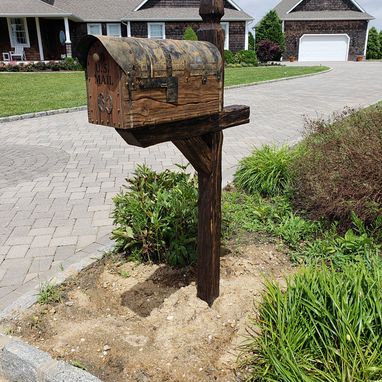 Custom Made Rustic Pine Mailbox With The Cedar Door