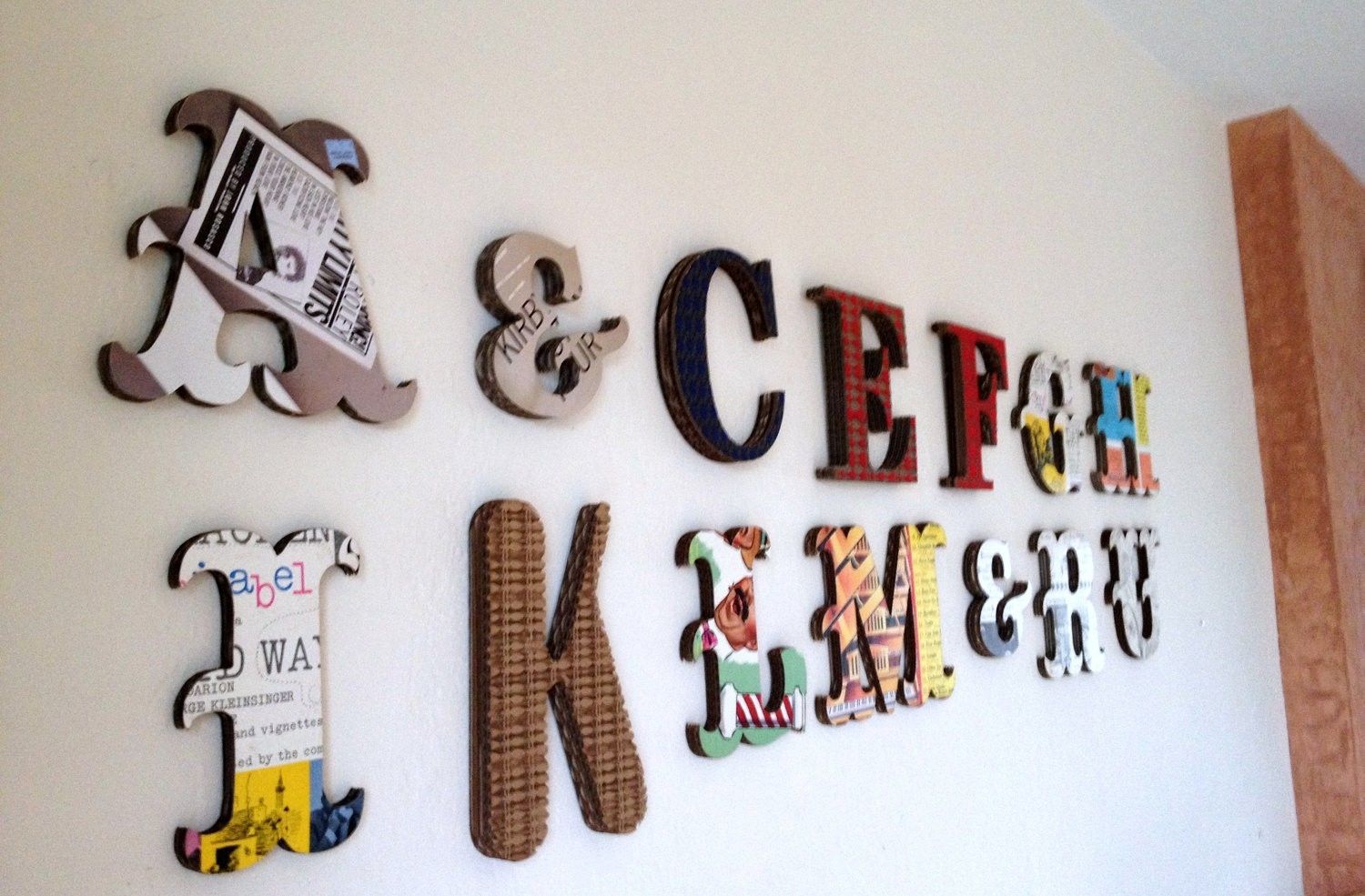 Custom Made Nursery Wall Letters by Happycardboards By Npstudio