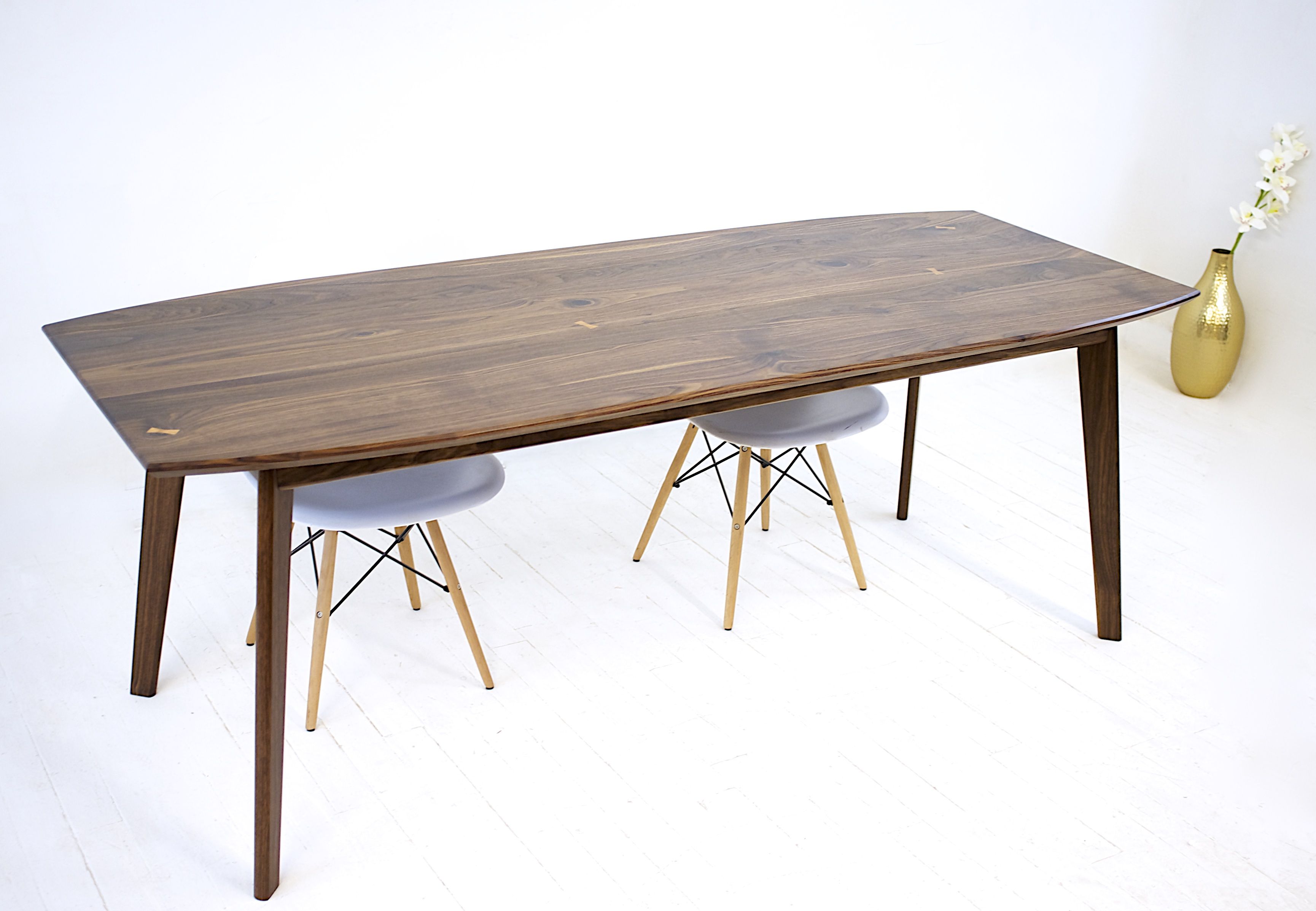 Buy Hand Crafted Santa Barbara, Mid Century Modern, Dining Table, made to order from