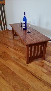 Custom Made Solid Oak Mission Style Coffee Table