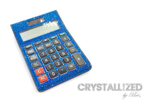 Custom Made Desktop Calculator Crystallized Office Desk Accessories Bling European Crystals Bedazzled