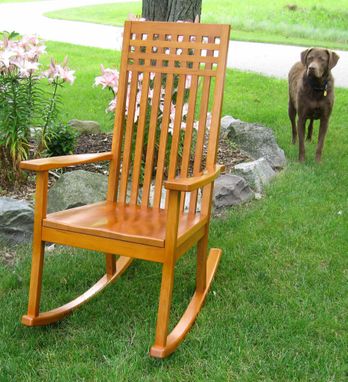 Custom Made Modern Cherry Rocking Chair