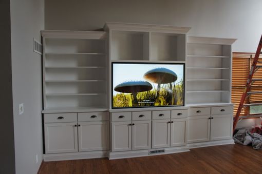 Custom Made Solid Wood Entertainment Center