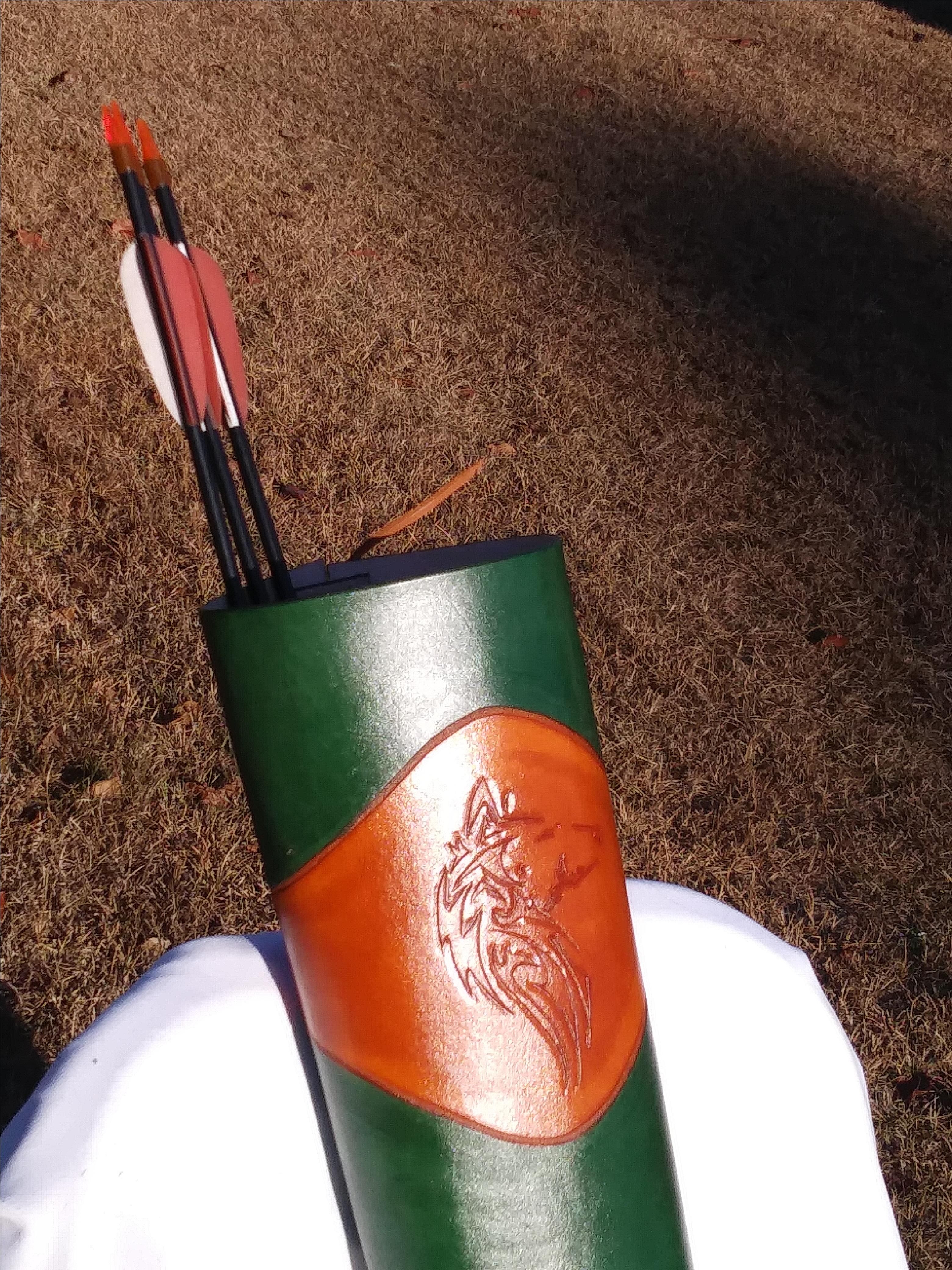 Hand Made Custom Arrow Quiver by WetterWorks Leather