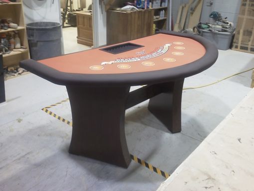Custom Made 12' Craps Table And Matching Blackjack Table
