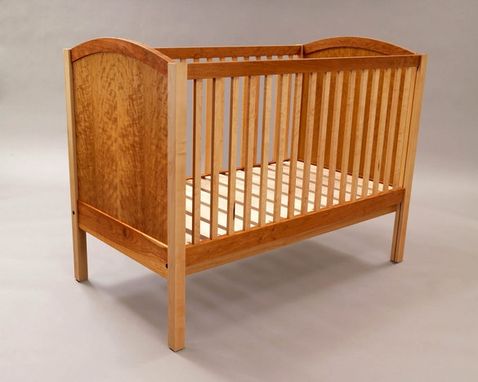 Custom Made Curly Cherry And Maple Crib