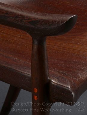 Custom Made Maloof Low-Back Dining Chair In Wenge