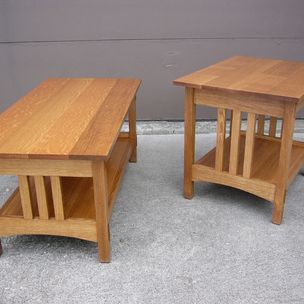 David Humke Dave S Quality Furniture Newton Ia Quartersawn Oak Mission Style Coffee Table And End By