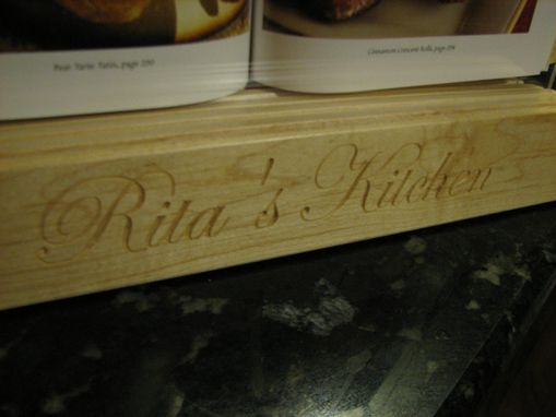 Custom Personalized Cookbook Holder by Rhodes Woodworking 