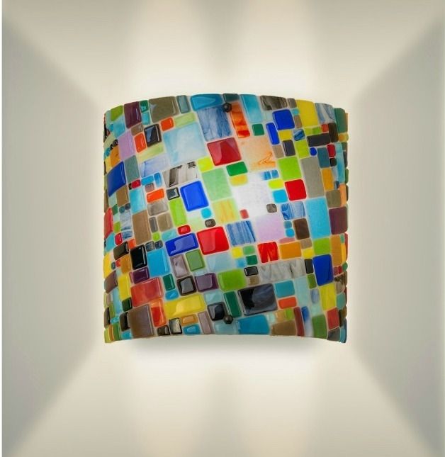 Custom Made Mosaic Glass Wall Sconce By Grayc Custommade Com - Artistic Glass Wall Sconces