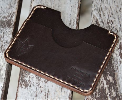 Custom Made Handmade Leather Parvus Wallet Brown Chromexcel W/ Money Band
