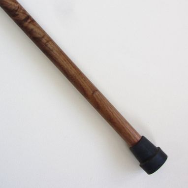 Custom Made Walking Cane/Walking Stick, Black Walnut With Ash And Ebony Accent