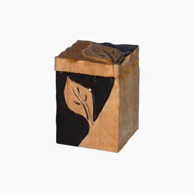 Custom Made Carved Leaf Ring Box