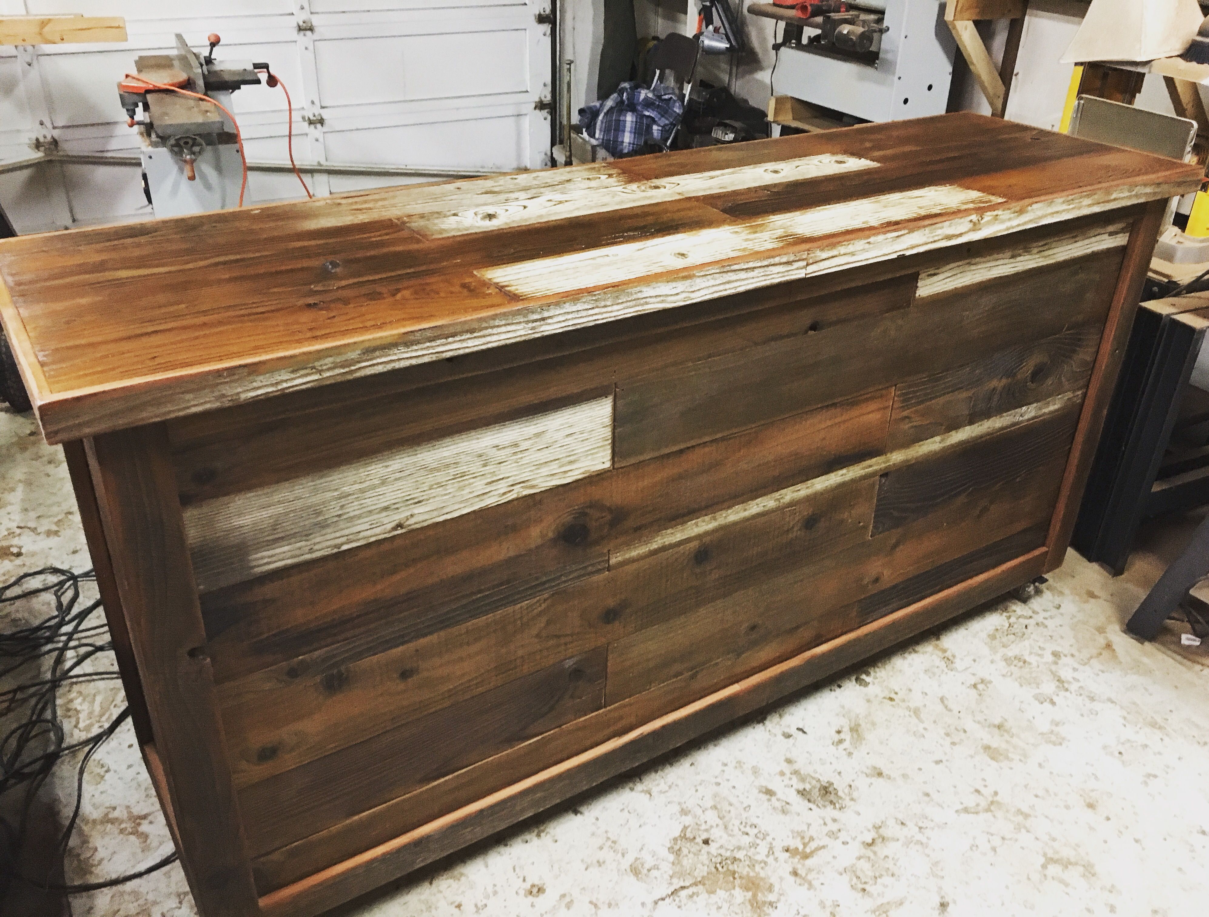Hand Crafted Reclaimed Wood Front Counter by Urban Mining Company