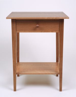 Custom Made Shaker Side Table With Shelf And Drawer