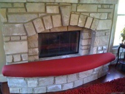 Custom Made Fireplace Hearth Safety Cushion With Curved Front